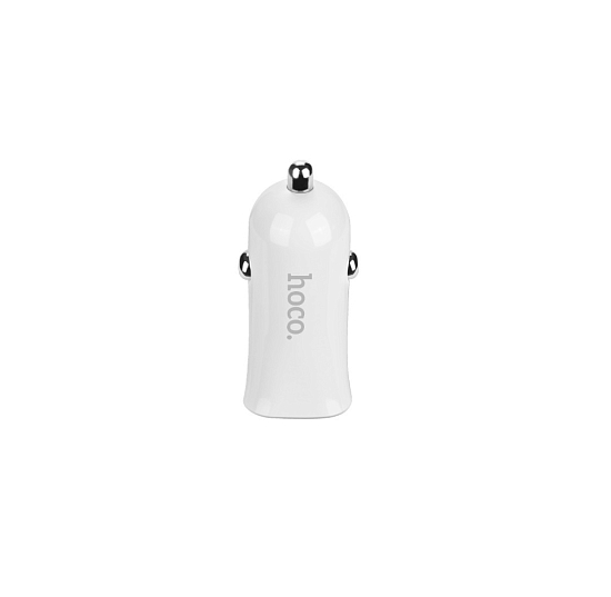 Авто ЗУ 2USB 2.4A HOCO Z12 Lightning белый