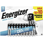 Элемент питания ENERGIZER LR03 MAX PLUS BL-10+10 (120)