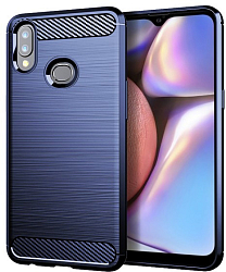 Задняя накладка ZIBELINO COVER BACK ELEGANT для Samsung Galaxy A10S (Dark blue)