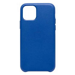 Задняя накладка LEATHER CASE для iPhone 11 (синяя) (не оригинал)