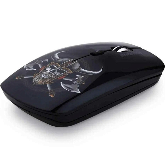 Мышь БП SMARTBUY 327AG Viking, чёрный, рисунок