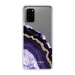 Задняя накладка GRESSO для Samsung Galaxy S20 Plus. Коллекция "Drama Queen". Модель "Ultraviolet Agate".