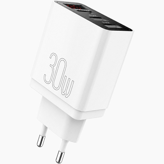 Сетевое ЗУ 3USB CELEBRATE C-H12,  White 30W