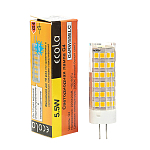 Лампа светодиодная ECOLA G4 5.5W/2800K Corn Micro 57x16