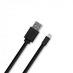 Кабель USB <--> Lightning  1.0м AINY плоский чёрный