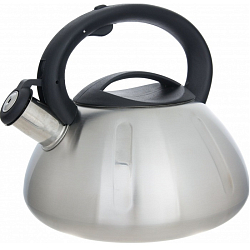 Чайник из нерж. стали MAL-066, 3 литра, цельнометаллический, матовый, со свистком 910086