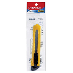 Нож канцелярский 18мм Erich Krause"Standard" фиксатор, ассорти, упак. с европодвесом арт.19145