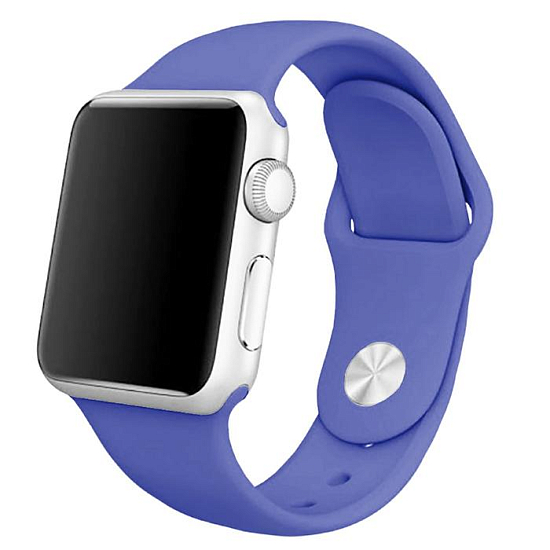 Ремешок Krutoff Silicone, для Apple Watch, 42/44 мм, темно-синий 6891496