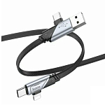 Кабель Type-C <--> Type-C  1.2м HOCO U119, черный, PD 60Вт