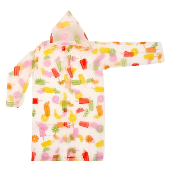 Дождевик детский «Мороженое», рост 125-155 см 9916090