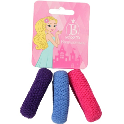 Резинка для волос "Махрушка спорт" (набор 3 шт) яркость вязка, 4 см 10679895