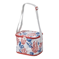 Термосумка СОММАРФЛЭДЕР с рисунком красный/темно-синий 26x19x19 см