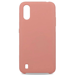 Силиконовый чехол SILICONE CASE для Samsung Galaxy A01 (Розовый песок)