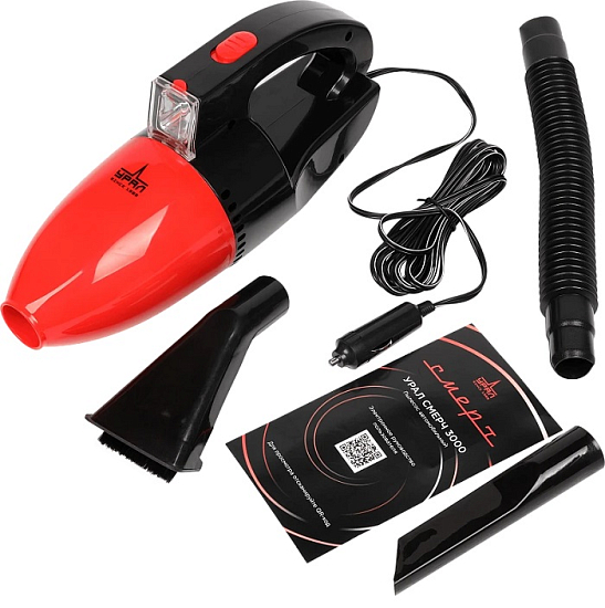 Автомобильный пылесос Ural Смерч 3000 черный/красный 75Вт