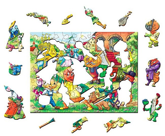 Пазл фигурный деревянный «Чиполлино» серия «Страна сказок»