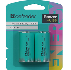 Элемент питания DEFENDER LR14 PowerPulse BL-2