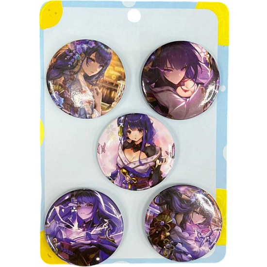 Набор значков 5шт. 45мм "Боги импакта" №11