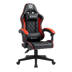 Кресло игровое Defender Majestic (Черный/красный, газлифт класс 4, 2 подушки)