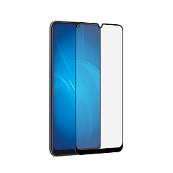 Противоударное стекло DF для Samsung Galaxy A20/A30/A50/A30s/A50s sColor-69 черное, полный клей