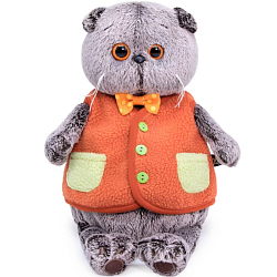 Мягкая игрушка Басик в меховом жилете, 30см (Ks30-166)