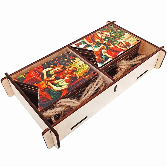 Набор "Новогодние флажки. Ретро" 12 дет. УТМ01502939