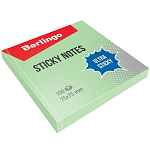 Самоклеящийся блок Berlingo "Ultra Sticky", 75*75мм, 100л, пастель, зеленый LSn_39206