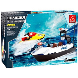 Конструктор AUSINI "Патруль: Морская полиция" (114 дет.,фигур. челов.)