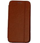 Чехол футляр-книга XIVI для iPhone 7/8/SE2, Premium, вертикальный шов, на магните, экокожа, темно-коричневый