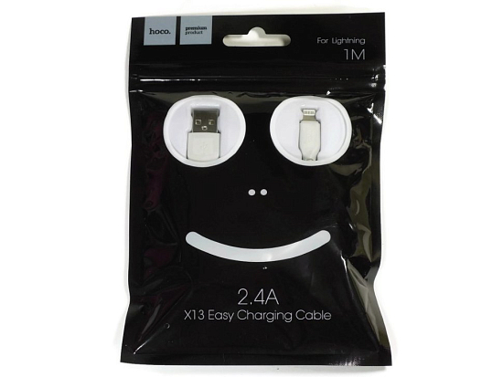 Кабель USB <--> Lightning  1.0м HOCO Easy X13 белый