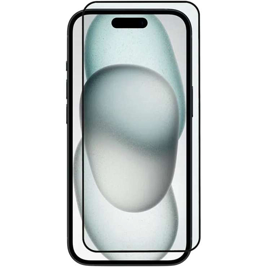 Противоударное стекло 3D ZIBELINO для iPhone 15/16 черный