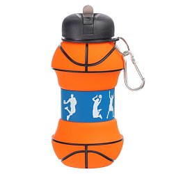 Бутылка для воды "Баскетболный мяч", 550 мл, складная, 18 х 8.7 см   9924426