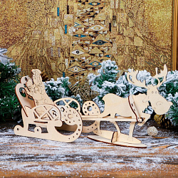 Заготовка для творчества "Дед Мороз в санях"   3910403