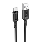 Кабель USB <--> Type-C  1.0м BOROFONE BX111 Feliz, чёрный