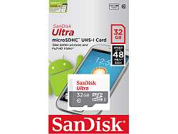 Micro SD 32Gb SanDisk Class 10 Ultra Light UHS-I  (100 Mb/s) без адаптера