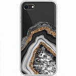 Задняя накладка GRESSO для IPhone SE. Коллекция "Drama Queen". Модель "Black Agate".