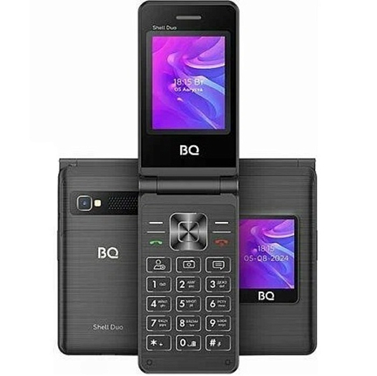 Телефон BQ 2412 Shell Duo Black