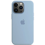 Силиконовый чехол SILICONE CASE для iPhone 13 Blue Fog (MagSafe + анимация NFC) c LOGO