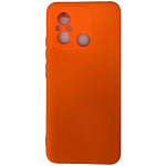 Задняя накладка SILICONE COVER Soft Matte для Xiaomi Redmi 12C Оранжевый