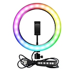 Светодиодное кольцо-подсветка 33 см MJ33 RGB (без штатива)
