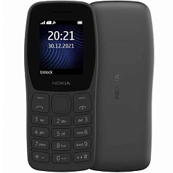 Телефон Nokia 105 TA-1416 DS EAC2+ CHARCOAL (SP01Z07Z1947Y) 4/4Mb, черный