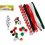 Набор для творчества из проволоки с ворсом, помпонов, глаз №12, цвета МИКС 3587066