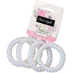 Резинки для волос «Пружинка», набор 4 шт., белый перелив, d=5.5 см 3501994