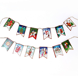 Набор "Новогодние флажки" (дерево) (7х4,5 см) 12 дет. УТМ01462649