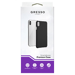 Задняя накладка GRESSO. Коллекция Меридиан для Honor X6 (2022) черный