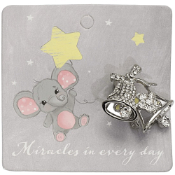 Брошь "Колокольчики", цвет белый в серебре