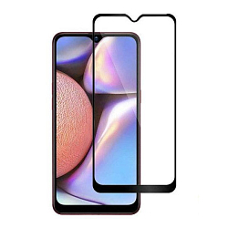 Противоударное стекло 9D NONAME для SAMSUNG Galaxy A20S, черное, полный клей, в техпаке