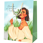 Пакет подарочный 18*23*10см MESHU "Никто не сравним с тобой", ламинированный MS_52103