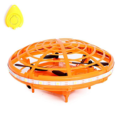 Летающая тарелка UFO, датчик движения, работает от аккумулятора, МИКС