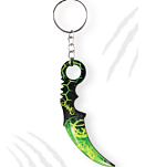 Брелок для ключей деревянный "Керамбит", зеленый, 3 х 8 см 9229144