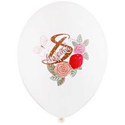 Шар латексный 14" «8 Марта», розы, набор 25 шт.